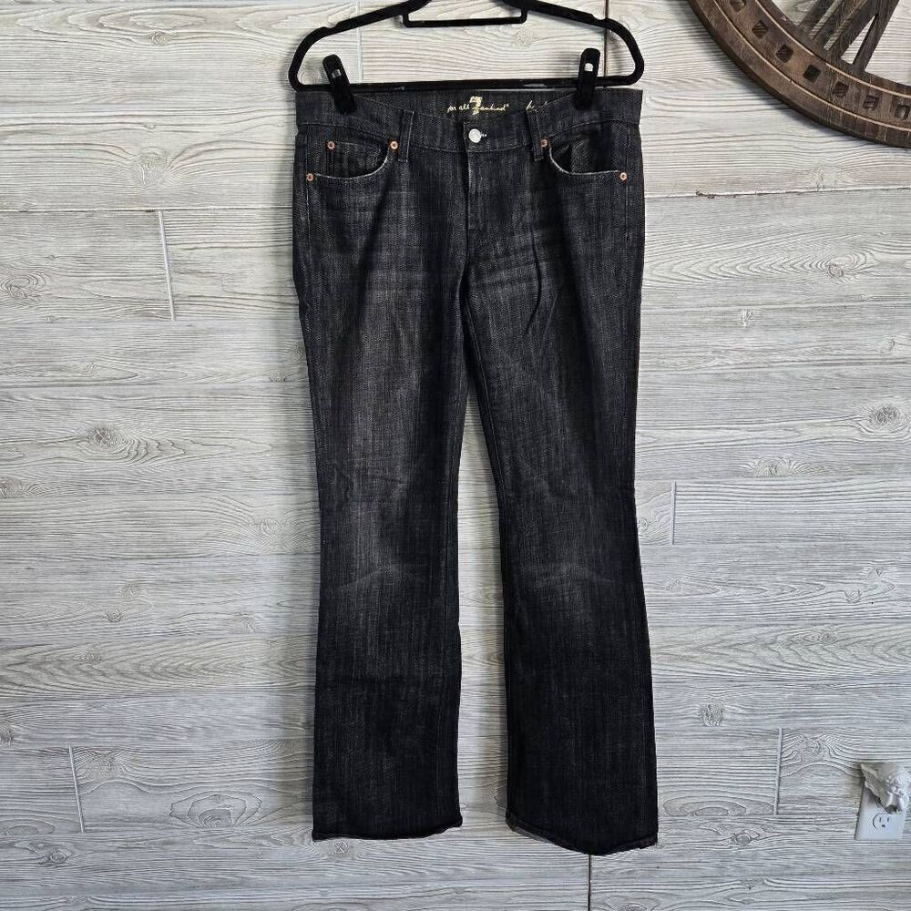 7 For All Mankind Bootcut Black Jeans Womens SZ 31 Y2K